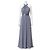 Vera Wang Halterneck Maxikleid aus Chiffon Grau