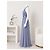 Vera Wang Halterneck Maxikleid aus Chiffon Grau - Ansicht 4