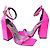 Sandali Versace rosa vernice tacco largo