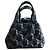 Bolsa Gucci em couro preto acolchoado com logo GG