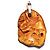 No Name Pendente in Ambra Naturale del Baltico - Butterscotch e Cognac Arancione - vista 6