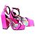 Versace Lackleder Blockabsatz Sandaletten Fuchsia 36,5 Pink