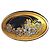 Michaela Frey Emaille Blumenbrosche Oval Golden