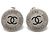 Orecchini clip vintage Chanel 00C Coco Mark Argento