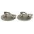 Orecchini clip vintage Chanel 00C Coco Mark Argento - vista 4