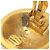 Orecchini Chanel Vintage Gold Clip-On D'oro - vista 10