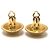 Orecchini Chanel Vintage Gold Clip-On D'oro - vista 6