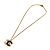 Collana con pendente Chanel 03C Coco Mark con strass D'oro