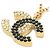 Collana con pendente Chanel 03C Coco Mark con strass D'oro - vista 8