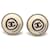 Orecchini a clip CHANEL Coco Mark Circle Button Argento Bianco  - vista 1