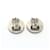 Orecchini a clip CHANEL Coco Mark Circle Button Argento Bianco  - vista 2