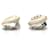 Orecchini a clip CHANEL Coco Mark Circle Button Argento Bianco  - vista 7