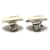 Orecchini a clip CHANEL Coco Mark Circle Button Argento Bianco  - vista 8