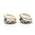 Orecchini a clip CHANEL Coco Mark Circle Button Argento Bianco  - vista 9
