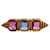 Broche Yves Saint Laurent YSL Triple Stone Doré  - vue 1