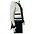 Sacai Tweed-Jacke mit Spitze und Fransen Schwarz Weiß Roh - Ansicht 3