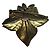 Autre Marque JL Blin Paris Blatt-Brosche mit Biene und Glassteinen Golden - Ansicht 5