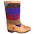 Autre Marque Bottes Sabah Ibiza en cuir et kilim style bohème Marron Multicolore