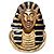 Autre Marque Spilla Pendente Erwin Pearl Faraone Egyptian Revival D'oro