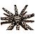 Broche Rochas Paris Starburst em strass Preto - vista 6