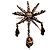 Broche Rochas Paris Starburst em strass Preto - vista 7