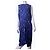 Balenciaga Vestido Midi sin mangas de seda estampado abstracto azul Blanco Azul oscuro - vista 2