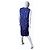Balenciaga Vestido Midi sin mangas de seda estampado abstracto azul Blanco Azul oscuro - vista 4