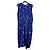 Balenciaga Vestido Midi sin mangas de seda estampado abstracto azul Blanco Azul oscuro - vista 6