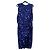 Balenciaga Vestido Midi sin mangas de seda estampado abstracto azul Blanco Azul oscuro - vista 7