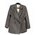 Autre Marque Nue Notes Blazer cruzado de raya diplomática gris