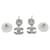 Orecchini Chanel Multi-Color Metal Stud Argento Multicolore - vista 3