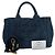 Borsa Prada Canapa Mini in denim blu scuro - vista 14