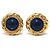 Orecchini clip vintage Chanel Gripoix Blue Cabochon D'oro