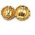 Orecchini clip vintage Chanel Gripoix Blue Cabochon D'oro - vista 5