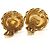 Orecchini clip vintage Chanel Gripoix Blue Cabochon D'oro - vista 6