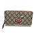 Gucci Long Wallet GG Supreme Leder Braun Pink