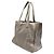 Borsa tote Chanel MM beige pelle e tela - vista 9