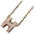Collier Pop H Mini pour femme Hermès Rose Doré  - vue 1