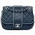 Chanel Blue Medium Quilted Lambskin and Metallic Trim Elementary Chic Flap Blu navy
