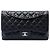 Chanel Black Jumbo Classic Caviar Double Flap Nero