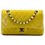Chanel Giallo Medium Classic Velvet Double Flap