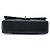 Chanel Black Medium Classic Chevron Calfskin Pleated Double Flap Preto - vista 3