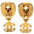 Orecchini clip Chanel Gold CC placcati oro con pietra argentata quadrata D'oro - vista 2