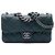 Chanel Green Medium Quilted Goatskin Perfect Edge Flap Verde Verde scuro