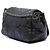 Chanel Black Iridescent Calfskin Glint Accordion Flap Nero - vista 2