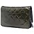 Wallet On Chain Portafoglio con catena Chanel Green CC trapuntato in vernice metallizzata striata - vista 2