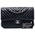 Chanel Black Medium Classic Chevron Lambskin Double Flap Nero - vista 7