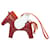Charm de sac Rodeo Pegase PM en agneau Milo rouge et Swift Grigri Hermès Bordeaux  - vue 1