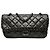 Chanel Gray Medium Quilted Metallic Aged Calfskin Chain Me Flap Marrom Cinza antracite
