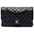 Chanel Black Medium Classic Caviar Double Flap Nero